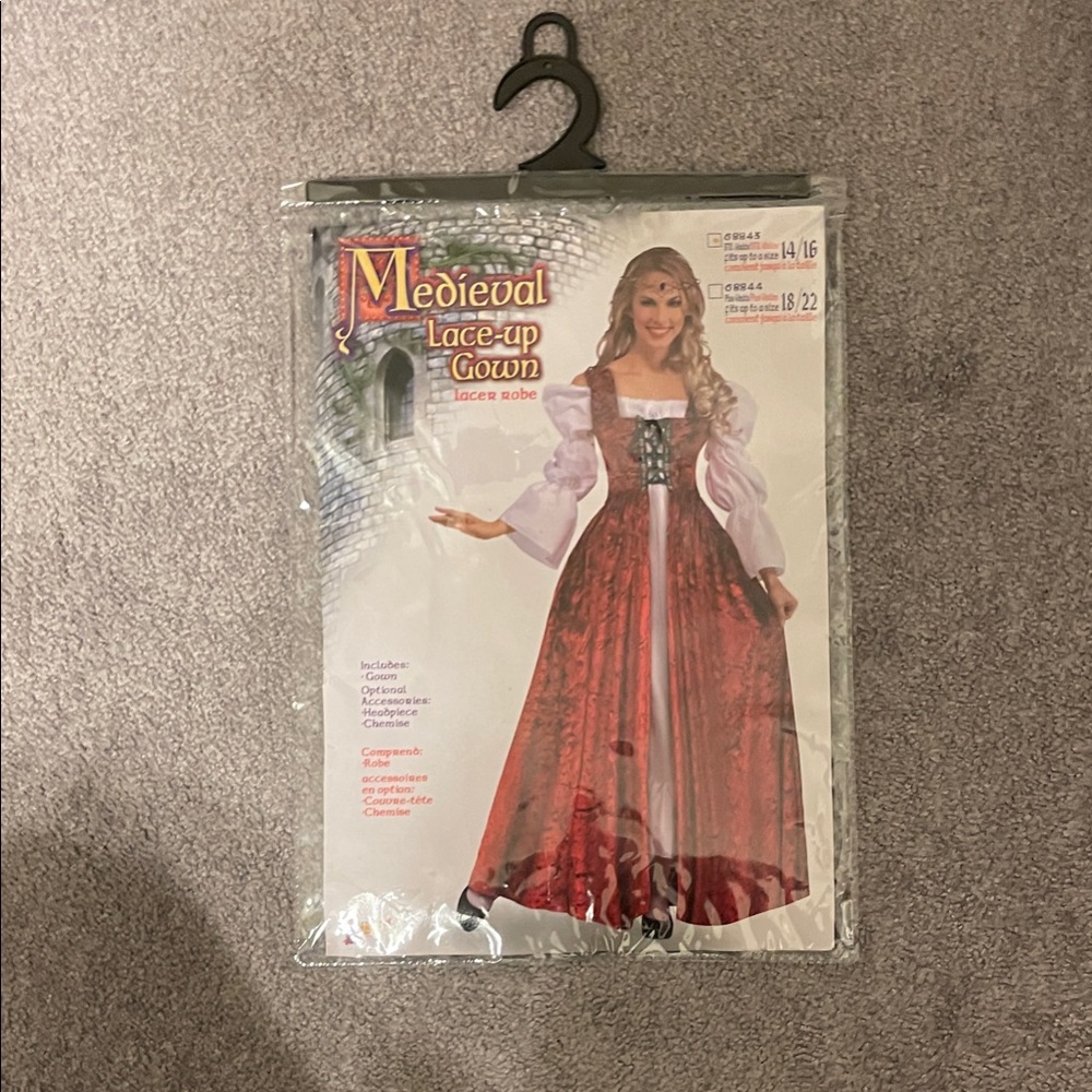 Costume Medieval Lace up gown size 14/16